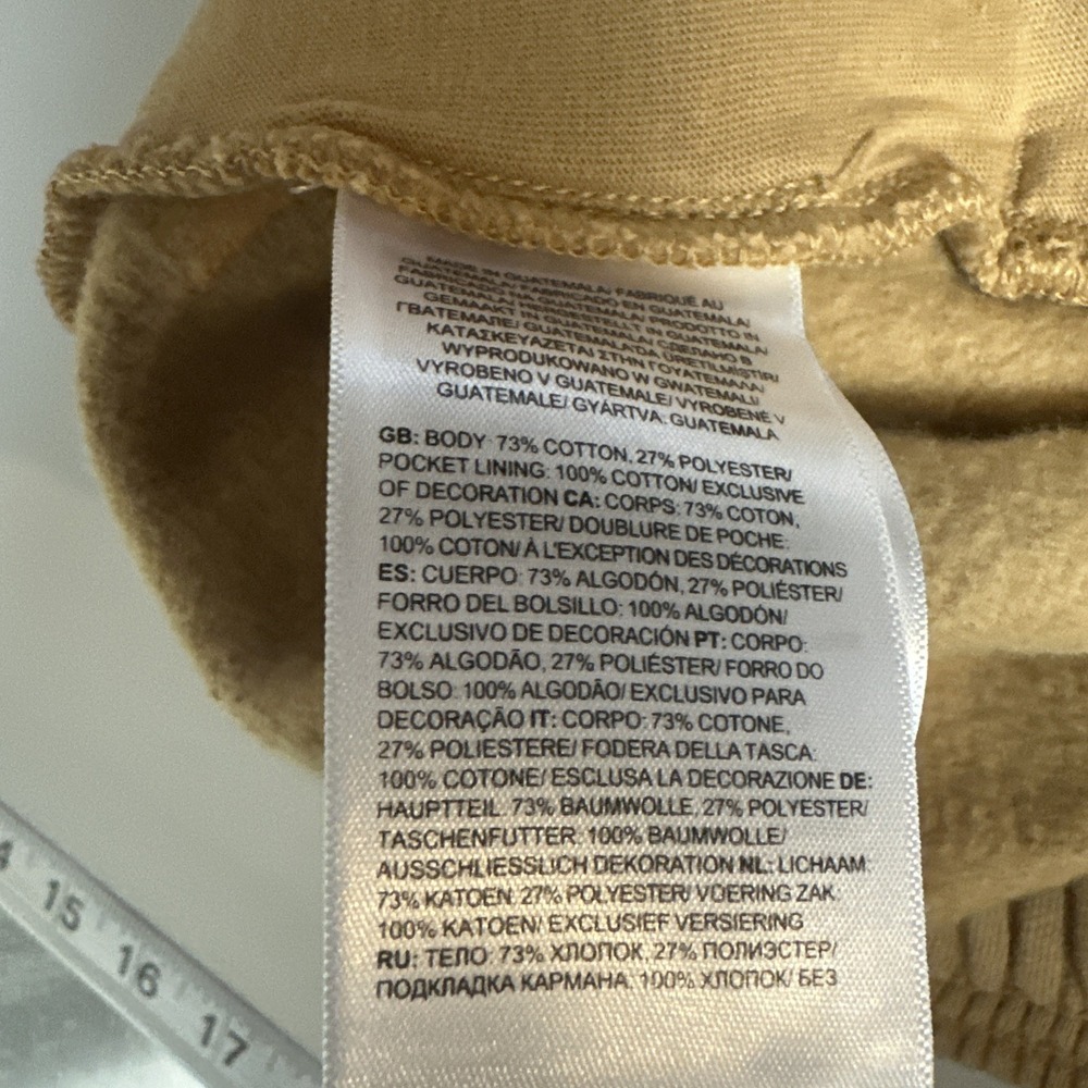 The North Face Womens Fleece Shorts Tan Elastic Waist Logo Lounge Active Small P - Picture 8 of 10